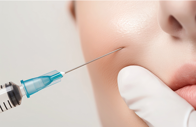 Injection d'agent de comblement · Fillers injection